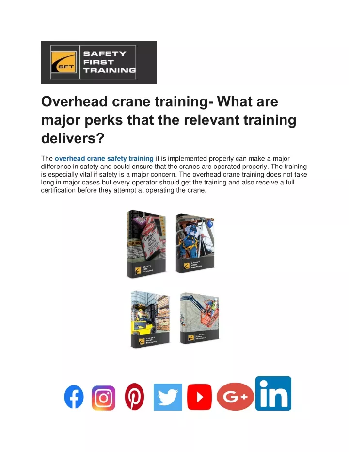 overhead crane training what are major perks that
