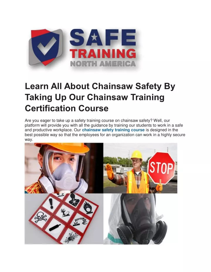 learn all about chainsaw safety by taking