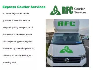 Galway Courier Services | RFC Courier Services