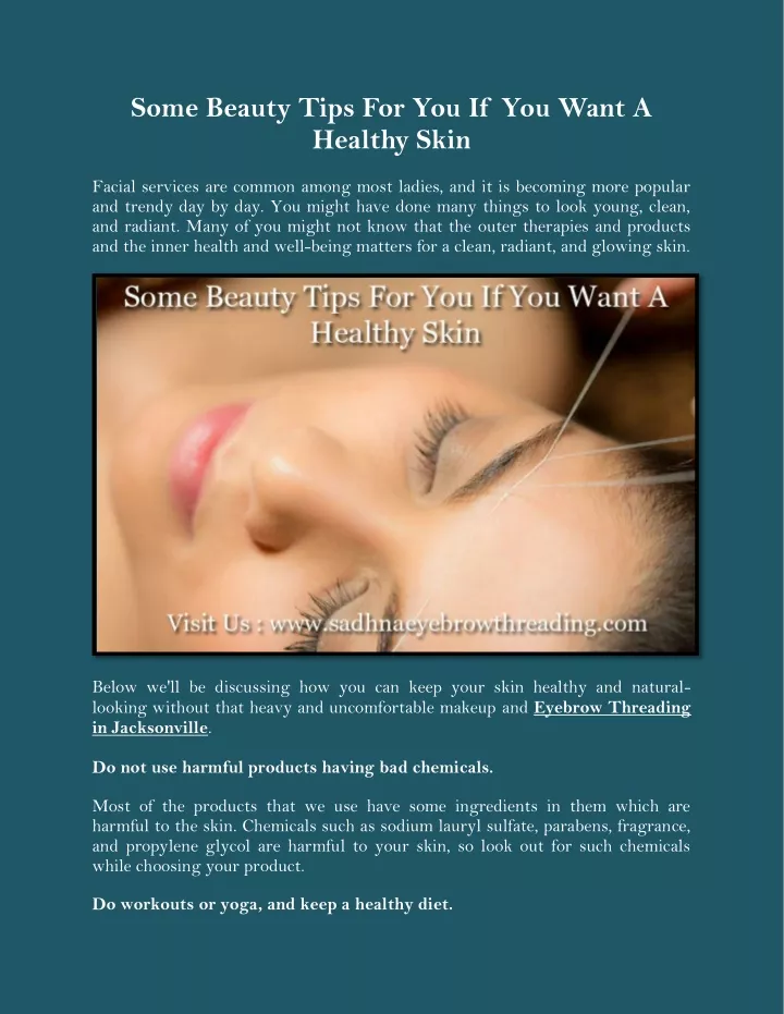 some beauty tips for you if you want a healthy