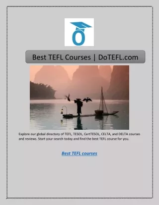 Best TEFL Courses | DoTEFL.com