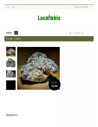 Buy Blueberry Weed Starin Online - Lacanabis