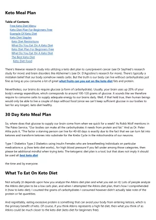 Keto Diet Foods You Can Eat