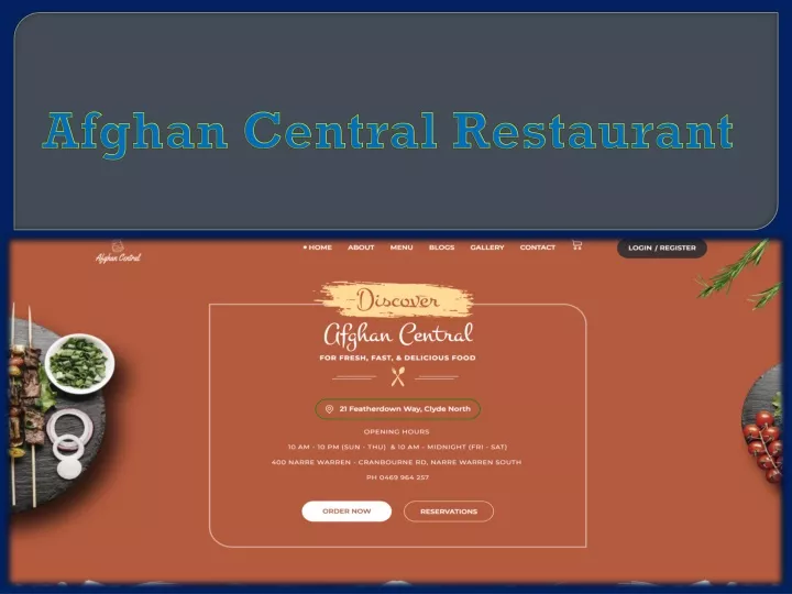 afghan central restaurant