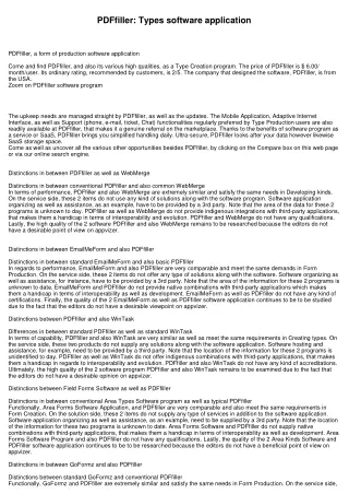 pdffiller types software application