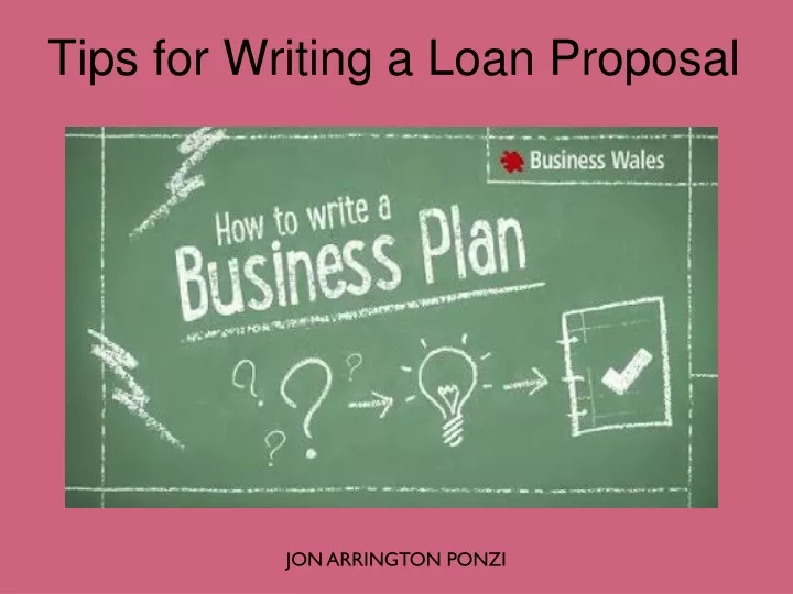 tips for writing a loan proposal