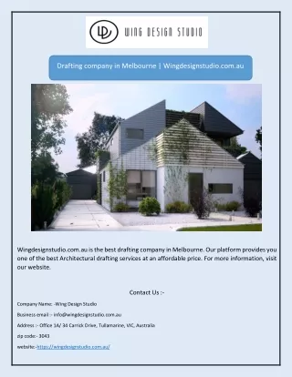 drafting company in melbourne wingdesignstudio