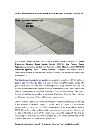 global bituminous concrete paver market research