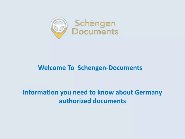 welcome to schengen documents