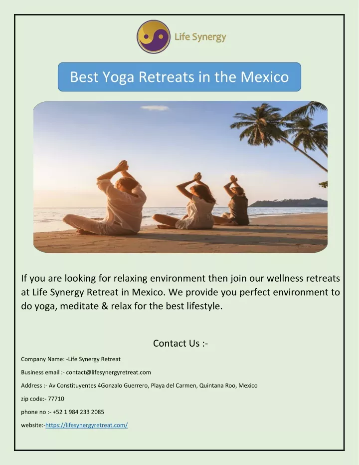 best yoga retreats in the mexico
