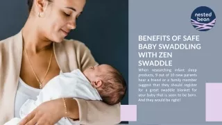 benefits of safe baby swaddling with zen swaddle