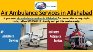 Air Ambulance Services in Allahabad | Air Rescuers: 9870001118