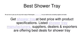 Best Shower Trays
