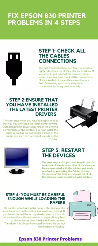 Fix Epson 830 Printer Problems in 4 Steps