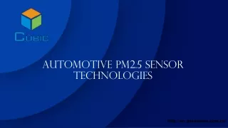 Automotive PM2.5 Sensor Technologies