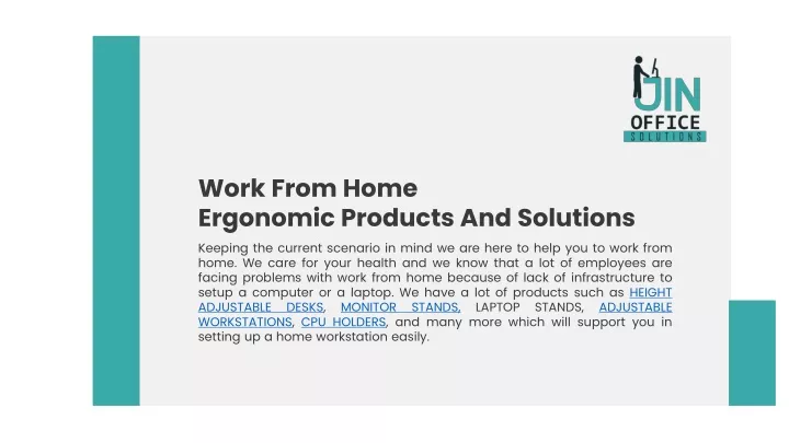 work from home ergonomic products and solutions