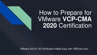 how to prepare for vmware vcp cma 2020