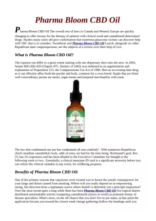 Pharma Bloom CBD Oil Shark Tank buy on best price (Website)!