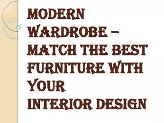 Tips to Select the Right Modern Wardrobe for your Room