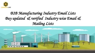 b2b manufacturing industry email lists buy updated verified industry wise email mailing lists