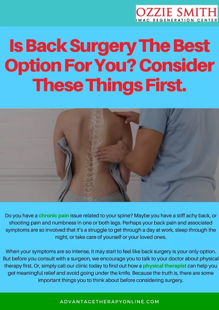 is back surgery the best option for you consider