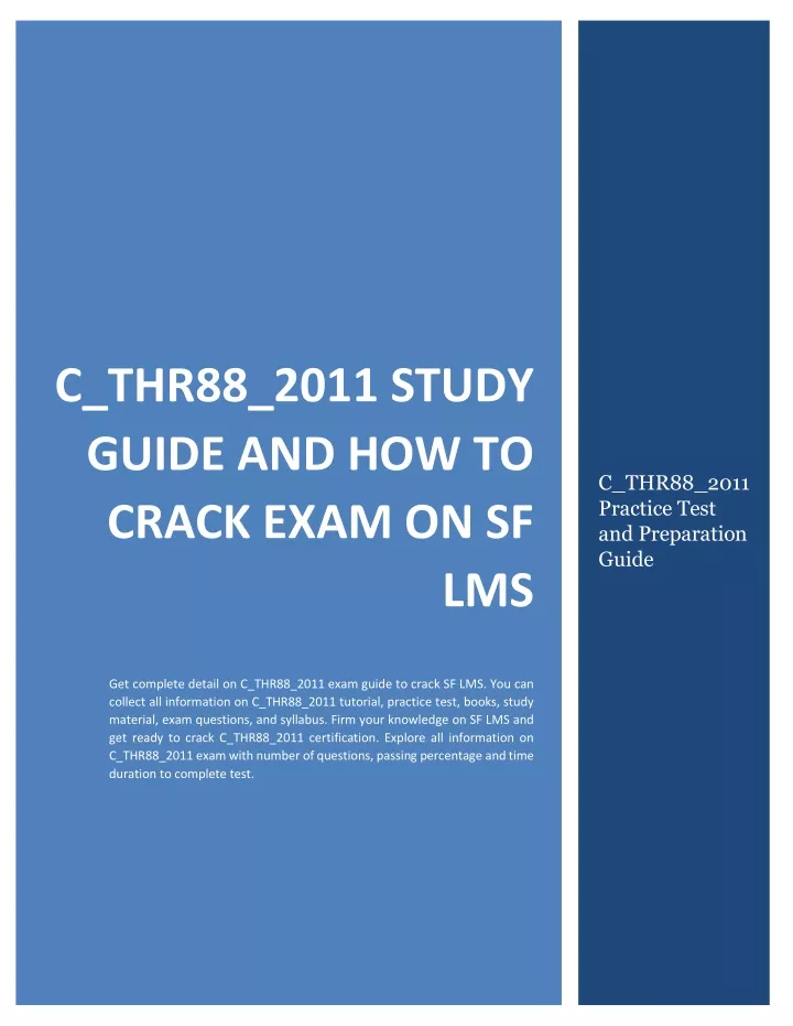 c thr88 2011 study guide and how to crack exam