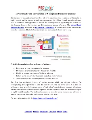 how mutual fund software for ifa simplifies
