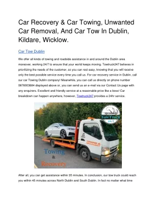 TOW TRUCK DUBLIN