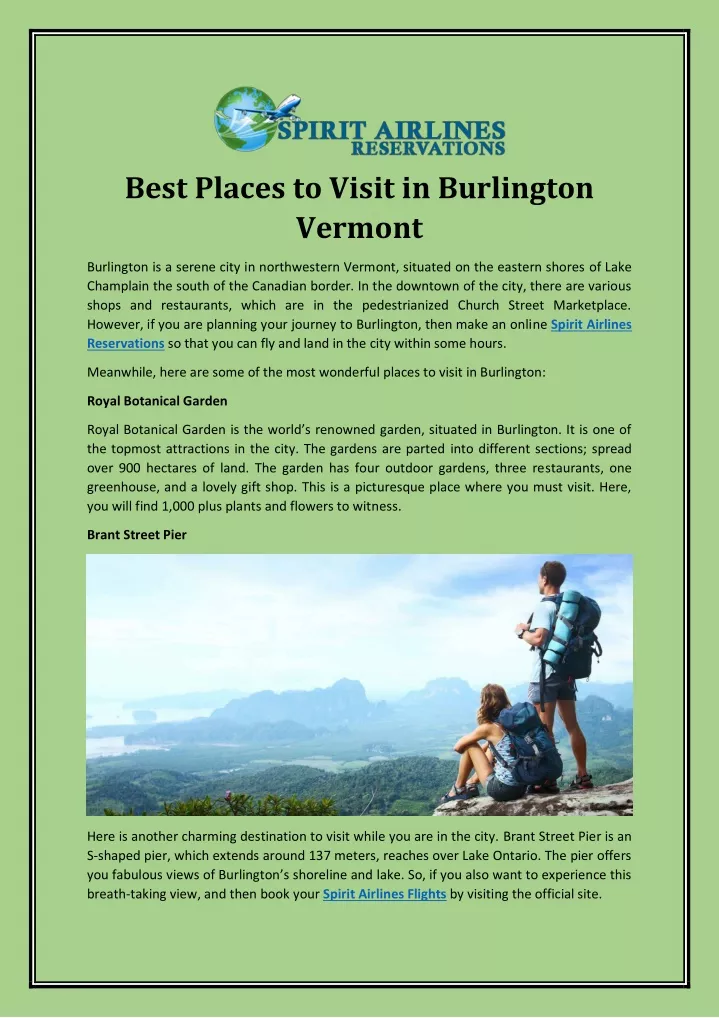 best places to visit in burlington vermont