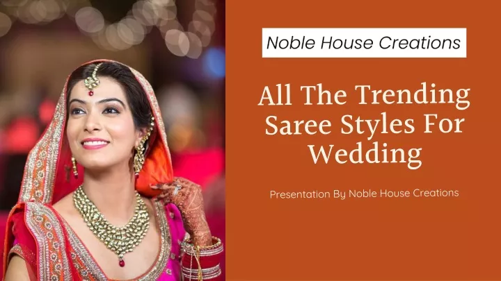all the trending saree styles for wedding