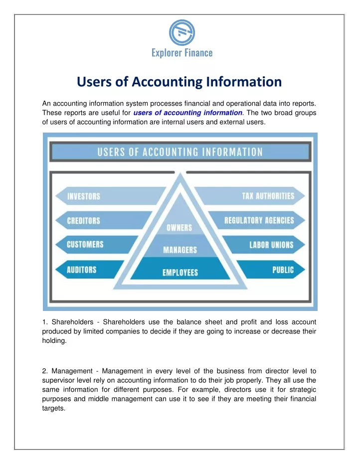 users of accounting information