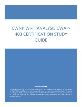 cwnp wi fi analysis cwap 403 certification study
