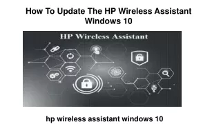 How To Update The HP Wireless Assistant Windows 10