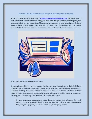 how to hire the best website design development
