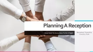 planning a reception