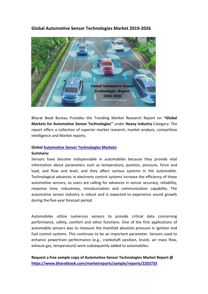 global automotive sensor technologies market 2019