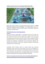 Global Automotive Sensor Technologies Market Research Report 2019-2026 - slide 1