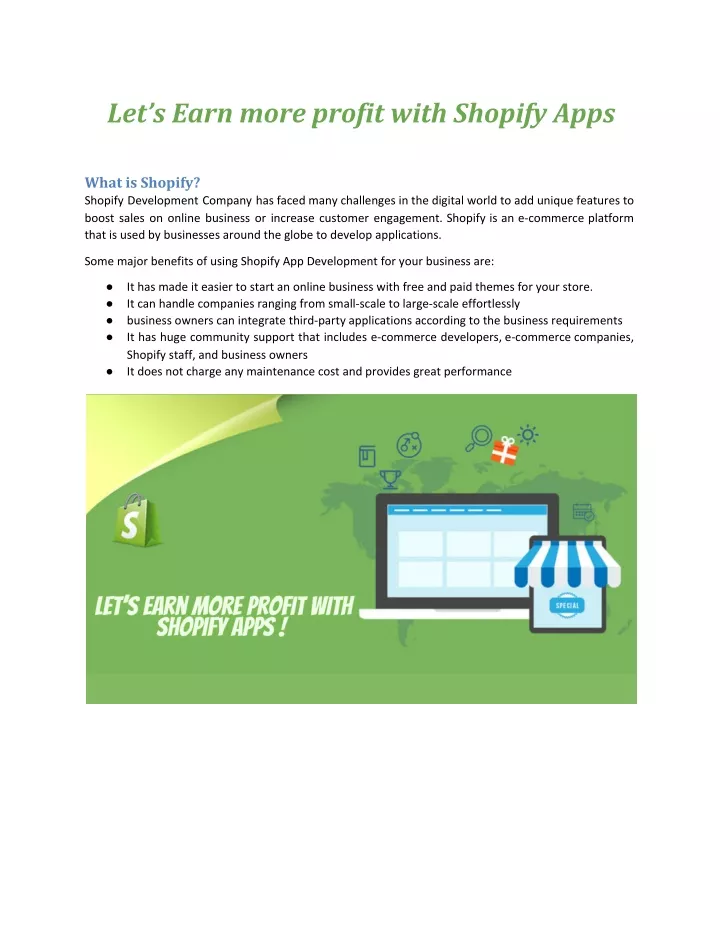let s earn more profit with shopify apps