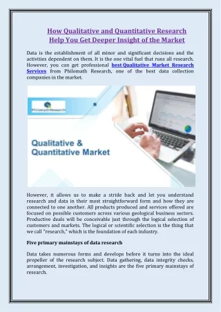 how qualitative and quantitative research help