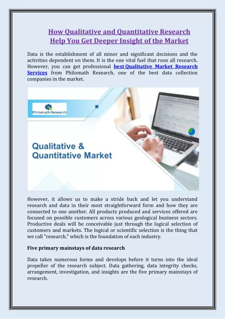 how qualitative and quantitative research help