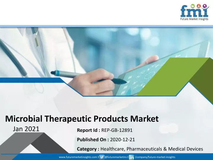 microbial therapeutic products market jan 2021