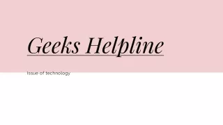 geeks helpline
