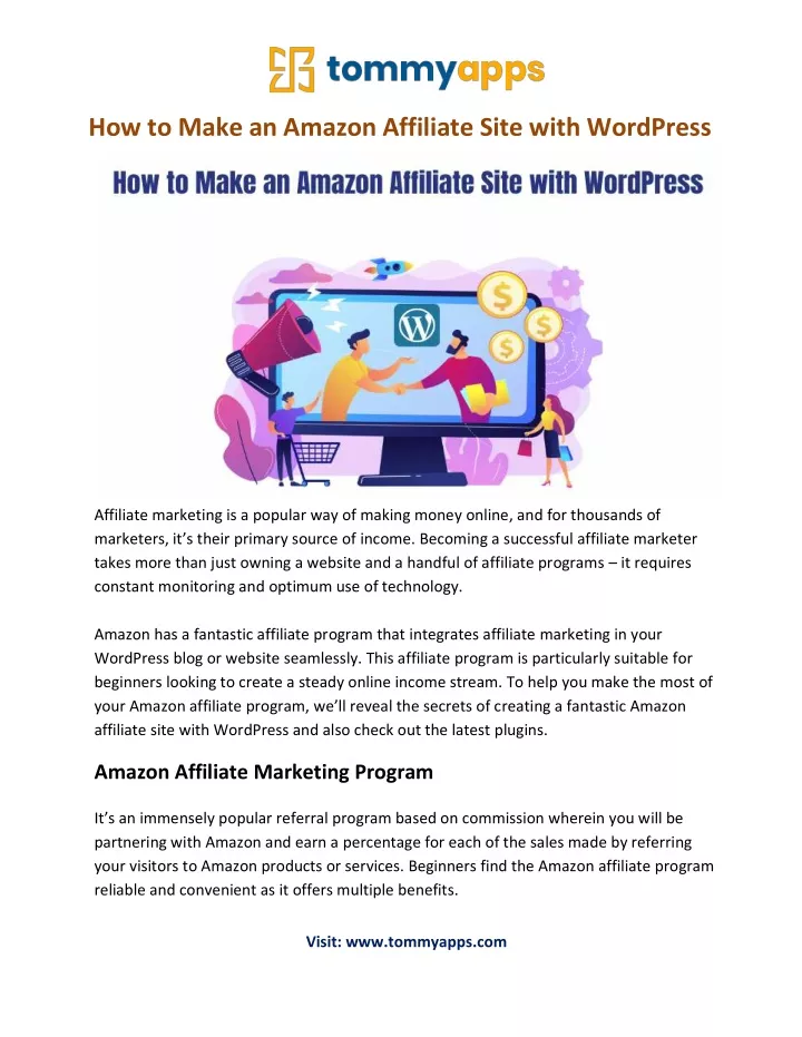 how to make an amazon affiliate site with