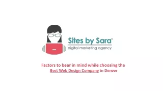 Factors to bear in mind while choosing the best web design company in Denver