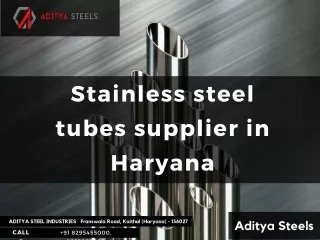 Stainless steel tubes supplier in Haryana