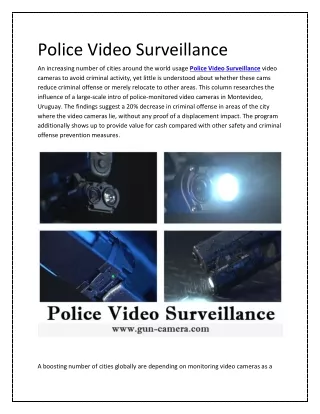 Police Video Surveillance