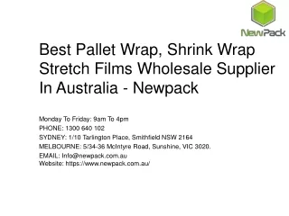 Buy Pallet Wrap | Shrink Wrap Online Australia