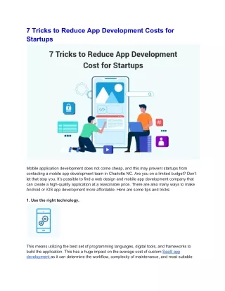 7 tricks to reduce app development costs