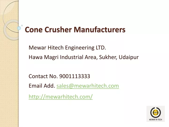 cone crusher manufacturers