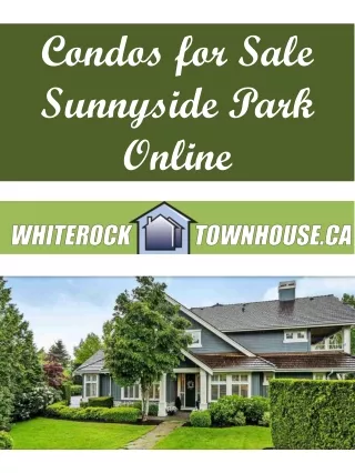 Condos for Sale Sunnyside Park Online